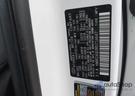 2024 Hyundai Palisade Sel z USA, uszkodzony, nr VIN KM8R24GE8RU714647